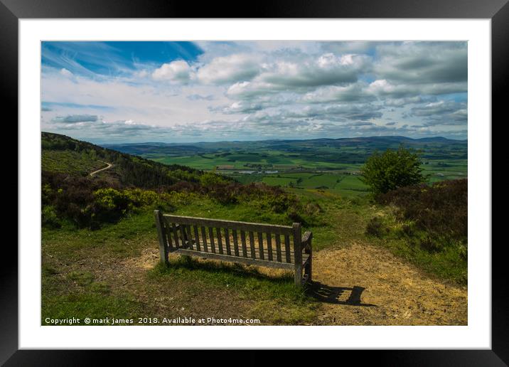 A seat with a view Framed Mounted Print by mark james
