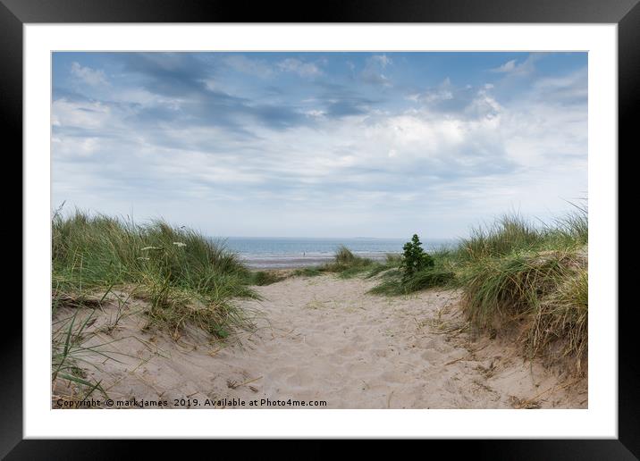On the beach Framed Mounted Print by mark james