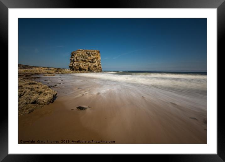 Sunny day Marsden Grotto Framed Mounted Print by mark james