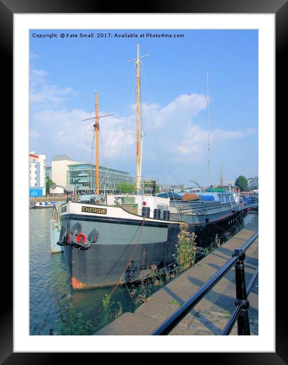 Bristol Docks Framed Mounted Print by Kate Small