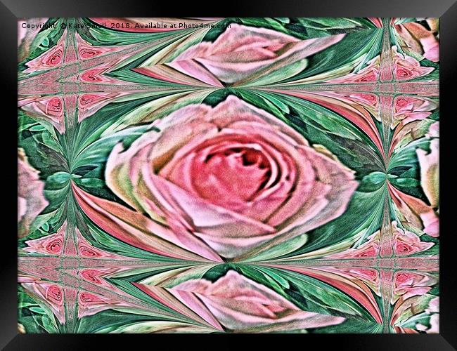 Paper Rose Framed Print by Kate Small