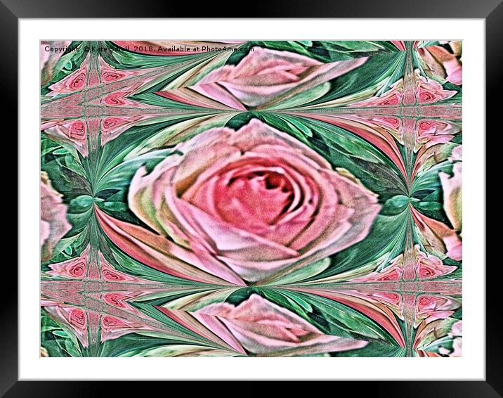 Paper Rose Framed Mounted Print by Kate Small
