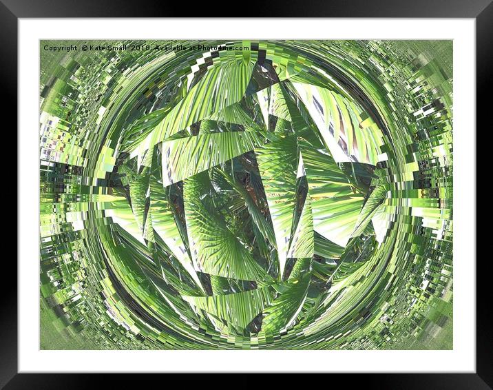 Palm leaves Framed Mounted Print by Kate Small