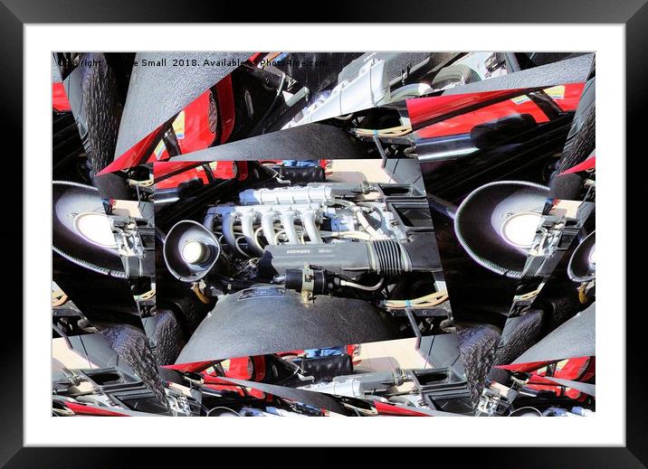 Ferrari engine Framed Mounted Print by Kate Small