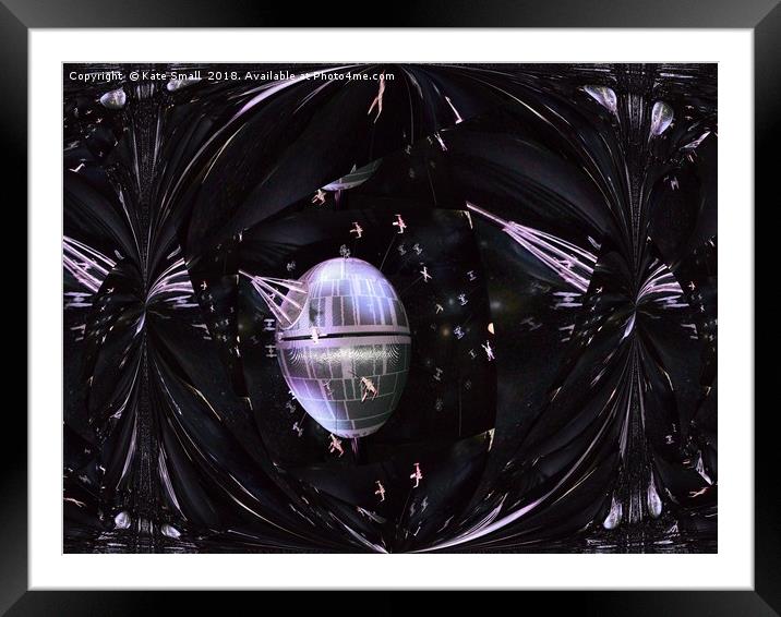 Death Star Framed Mounted Print by Kate Small