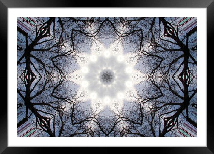 A bright star in the dark woods Framed Mounted Print by Kate Small