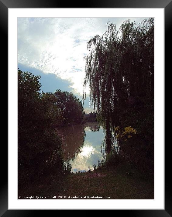 Evening by the Lake Framed Mounted Print by Kate Small