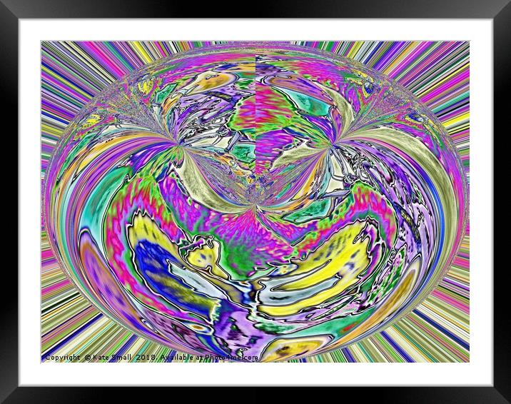 Psychedelic Framed Mounted Print by Kate Small