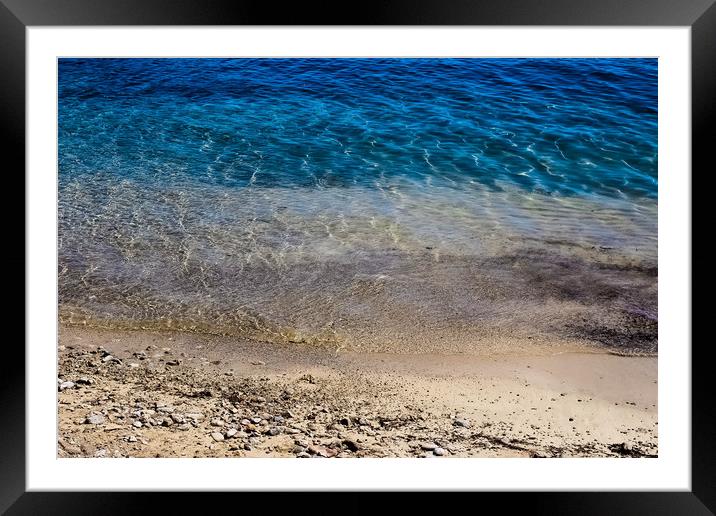 Puerto Pollensa Seashore Framed Mounted Print by Lorraine Terry
