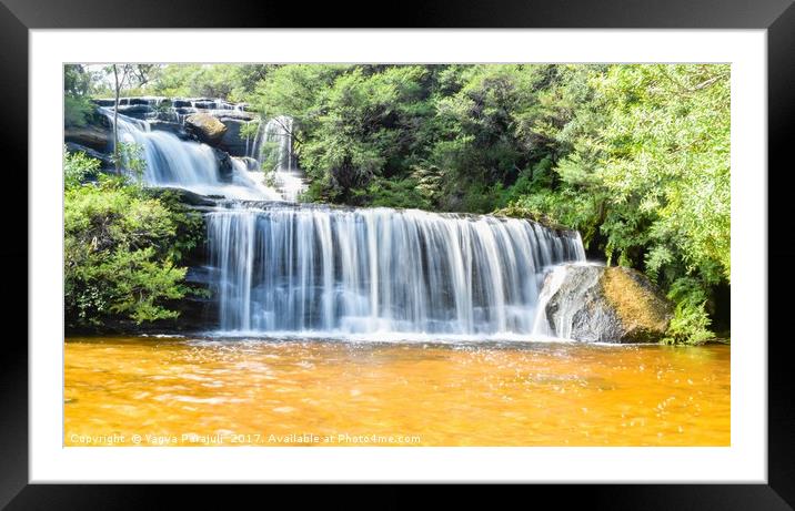 Waterfall Framed Mounted Print by Yagya Parajuli