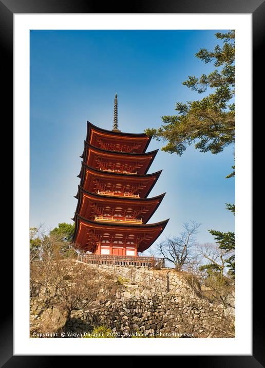 The red tallest pagoda of japan Framed Mounted Print by Yagya Parajuli