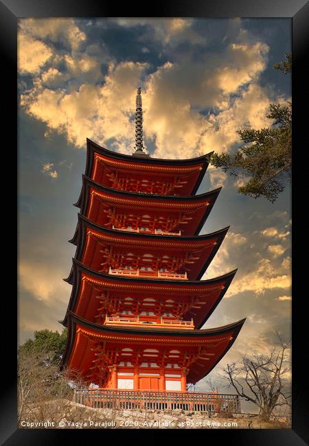red tallest pagoda Framed Print by Yagya Parajuli