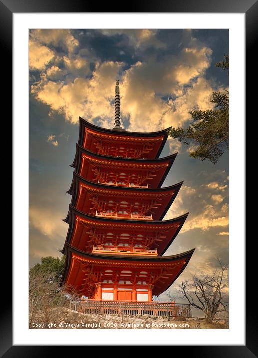 red tallest pagoda Framed Mounted Print by Yagya Parajuli