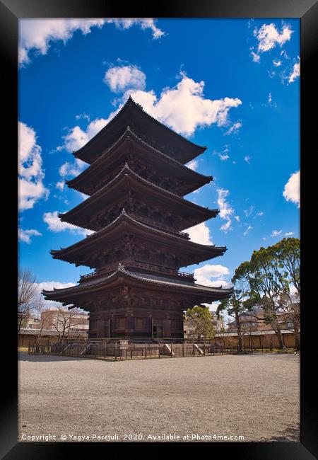 Pagoda of kyoto Framed Print by Yagya Parajuli