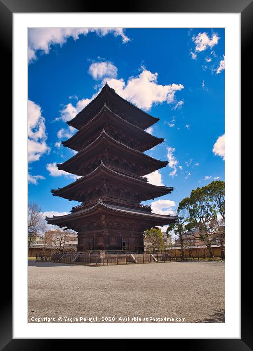 Pagoda of kyoto Framed Mounted Print by Yagya Parajuli