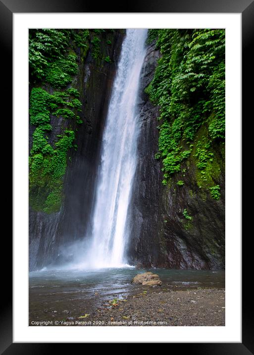 Waterfall from bali Framed Mounted Print by Yagya Parajuli
