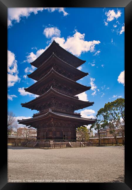 Pagoda of kyoto Framed Print by Yagya Parajuli