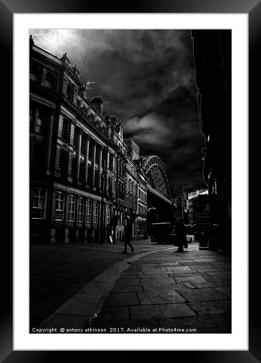 The Quayside Newcastle Framed Mounted Print by Antony Atkinson