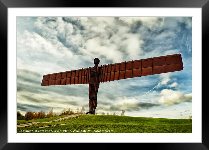 Angel of the North Framed Mounted Print by Antony Atkinson