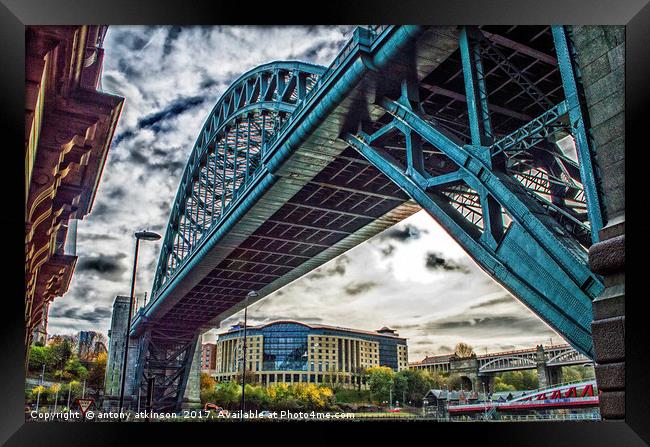 The Tyne Bridge Newcastle Framed Print by Antony Atkinson