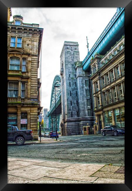 Queens Street Newcastle Framed Print by Antony Atkinson