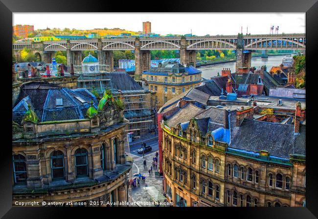 Newcastle In Colour  Framed Print by Antony Atkinson