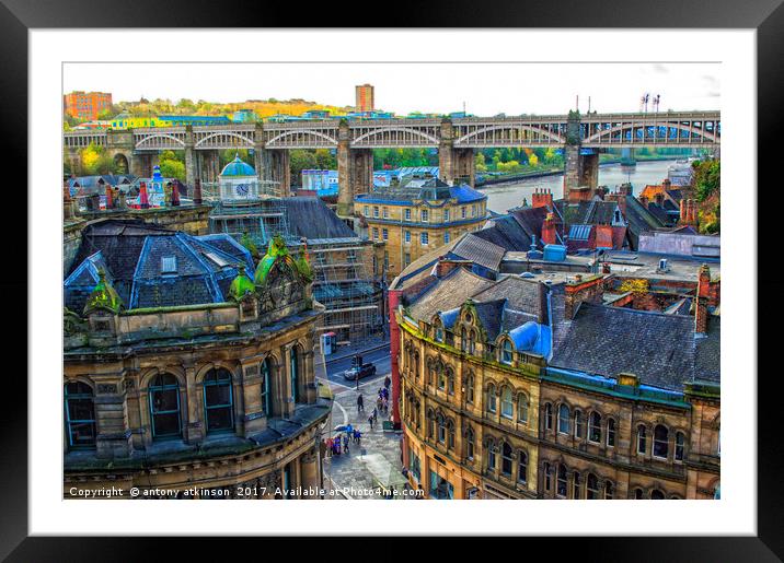Newcastle In Colour  Framed Mounted Print by Antony Atkinson