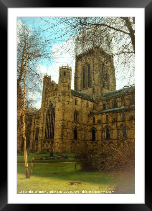 The City of Durham Cathedral  Framed Mounted Print by Antony Atkinson