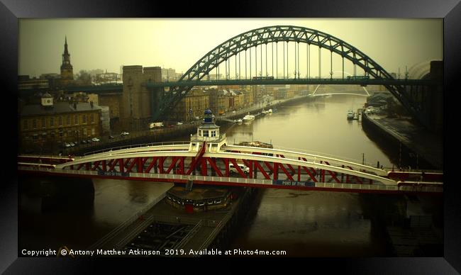 Newcastle Bridge Framed Print by Antony Atkinson