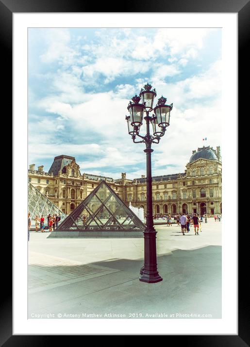 Louvre in Paris Framed Mounted Print by Antony Atkinson