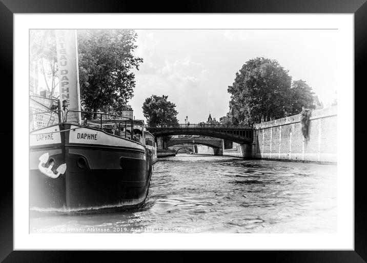 River Seine in Paris Framed Mounted Print by Antony Atkinson