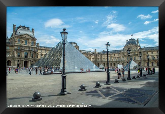 Paris Louvre Art Museum Framed Print by Antony Atkinson
