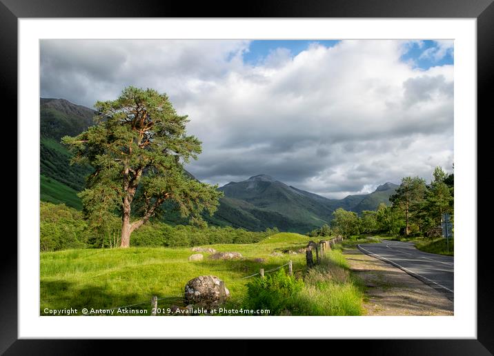 Glencoe Scotland Framed Mounted Print by Antony Atkinson