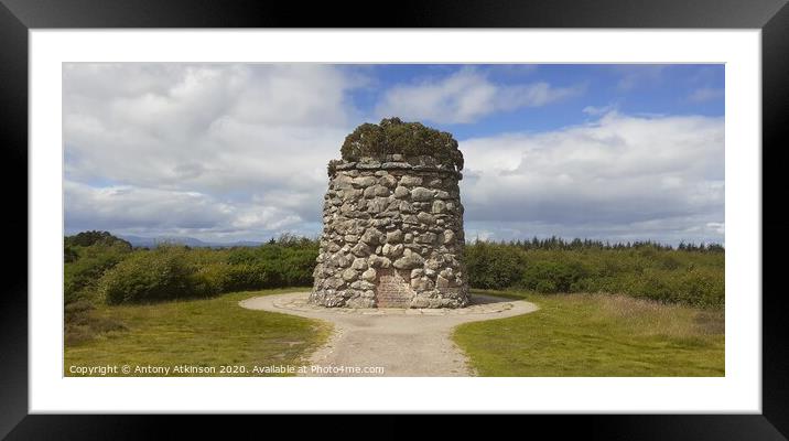 Memorial to the Battle of Culloden Framed Mounted Print by Antony Atkinson