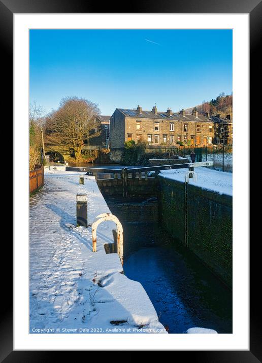 Enchanting Lock 48, Rochdale Canal Vista Framed Mounted Print by Steven Dale
