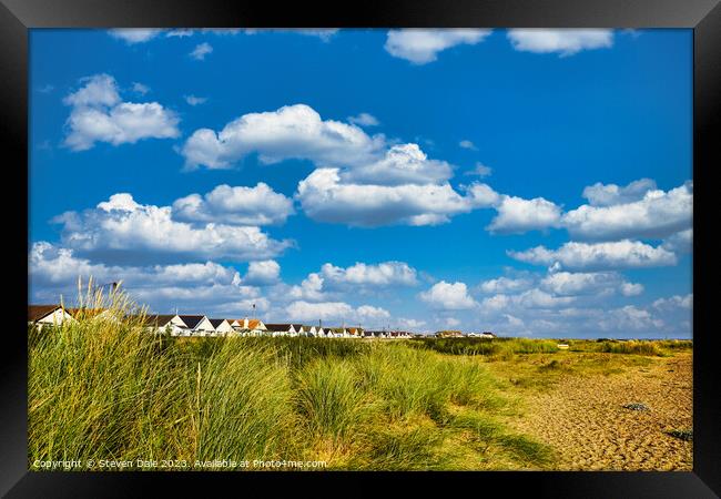 Serene Jaywick Beach Vista Framed Print by Steven Dale