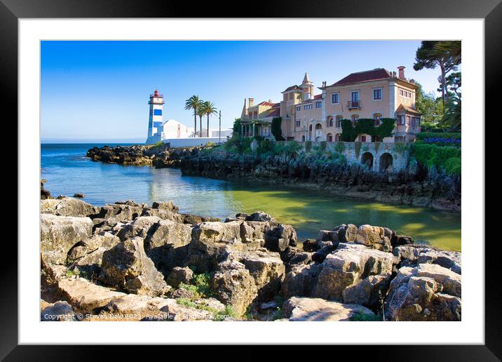 Santa Marta Lighthouse and museum Framed Mounted Print by Steven Dale