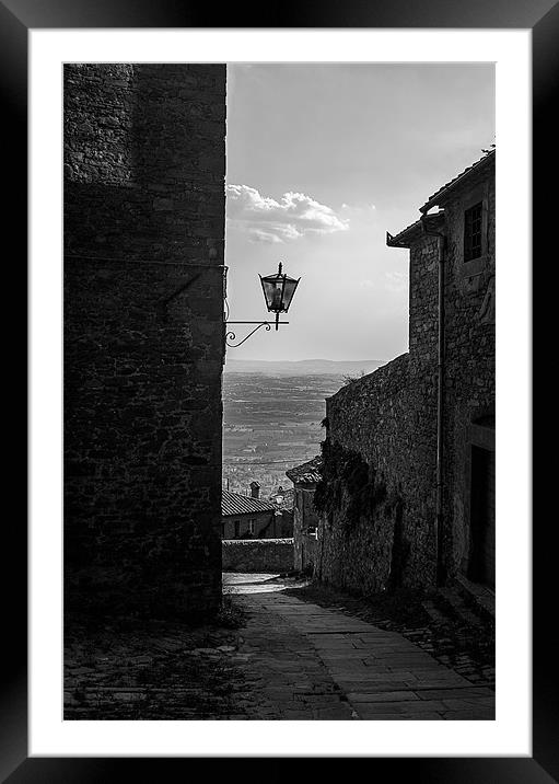 Historical Echoes: Cortona's Timeless Appeal Framed Mounted Print by Steven Dale