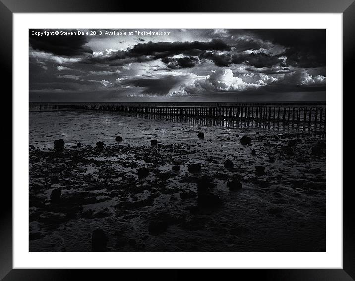 Mersea Island Mono Framed Mounted Print by Steven Dale