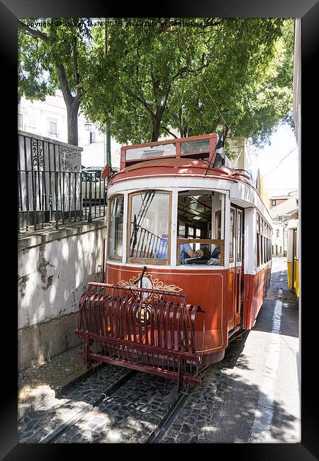  Lisbon old tram Framed Print by Steven Dale