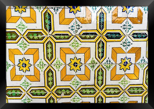 Lisbon's Azulejo Tiles: Artistic Heritage Framed Print by Steven Dale
