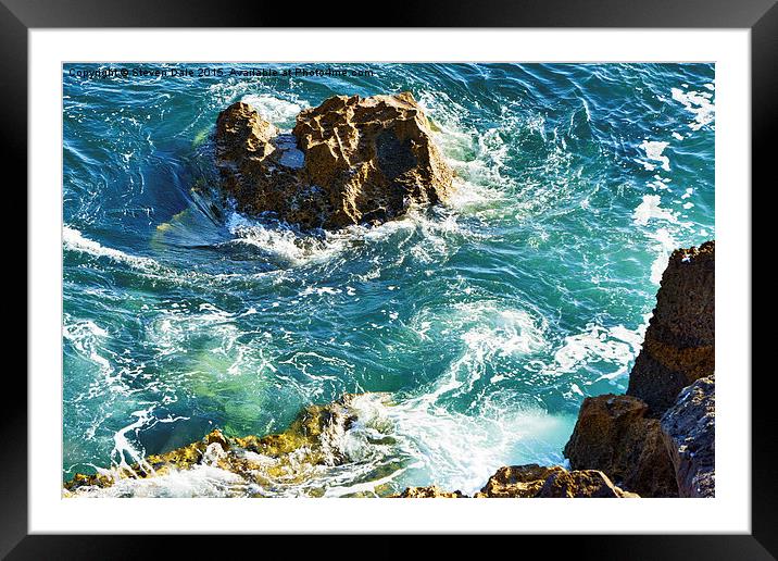 Coastal Drama in Cascais Portugal Framed Mounted Print by Steven Dale
