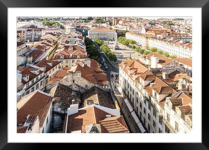 Lisbon's Panorama Revealed Framed Mounted Print by Steven Dale