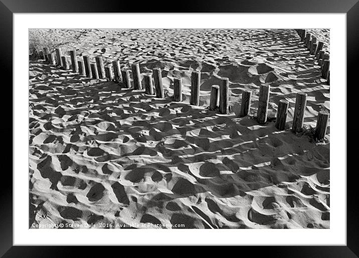 Shadows Dancing on Norfolk Sands Framed Mounted Print by Steven Dale