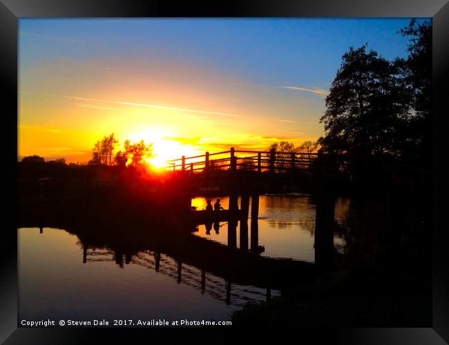 Dusk's Blush at Historic Flatford Mill Framed Print by Steven Dale