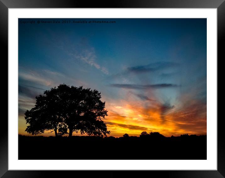 Roman Echoes at Gosbecks Sunset Framed Mounted Print by Steven Dale