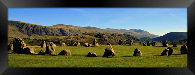 Castlerigg Stone Circle Keswick Framed Print by Janet Mann