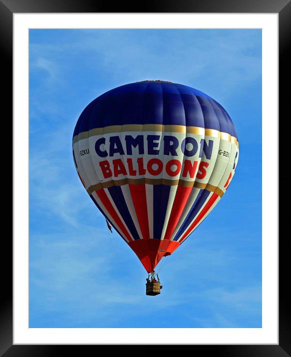 Hot Air Balloon Framed Mounted Print by Janet Mann