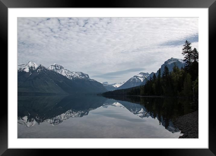 Glacier National Park, McDonald Lake Framed Mounted Print by Janet Mann
