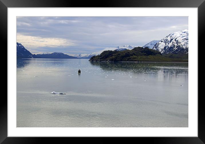 Glacier Bay in Frozen Alaska Framed Mounted Print by Janet Mann